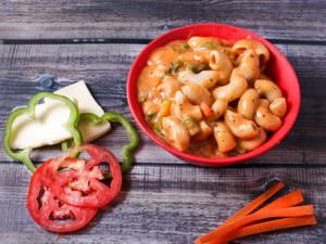 Veg Penne Pasta in Pink Sauce