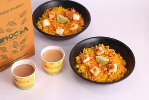 2 Paneer Poha + 2 Adrak Chai