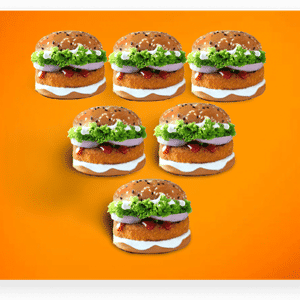 6 Crispy Veg Burger
