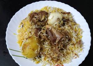 Mutton With Egg Biryani