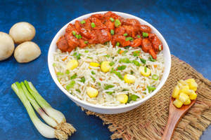 Peri Peri Mushroom With Corn Fried Rice