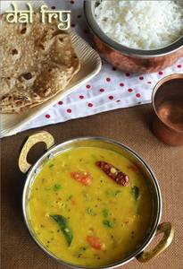 1/2 Dal Arhar Fry (Amul) + 2 Tandoori Roti + 1/4 Rice
