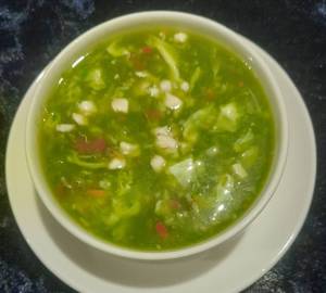 Chicken Lemon Coriander Soup with Tofu