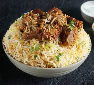 Mutton Dum Biryani With Salad