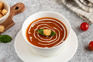 Veg Tomato Basil Soup with Basil