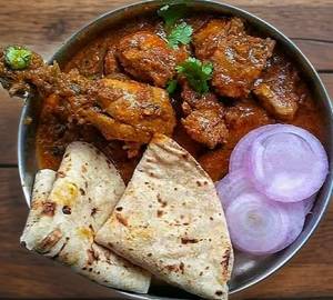 Chicken Roast With 2pics Rumali Roti