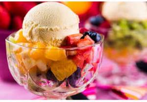 Fruit Salad With Ice Cream