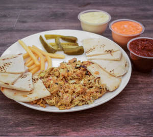 Arabic plate shawarma