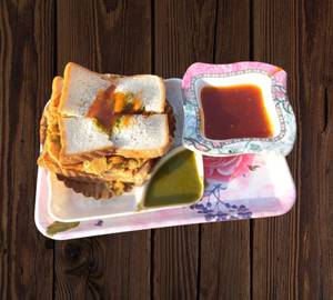 Double Aloo Samosa [2 Pieces] With Loaded Bread [2 Pieces]