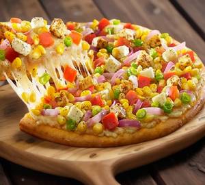 Sweet Corn Paneer Tomato Cheese Pizza [8 Inches]