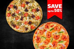1 Medium Veg & 1 Non Veg Pizza Starting Onwards Rs 629 (Save upto 50%)