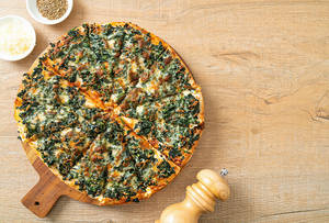 Mushroom Spinach Pizza