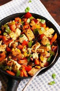 Sauteed Veggies With Grilled Paneer