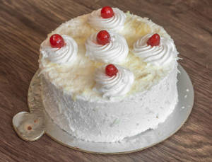 Eggless White Forest Cake