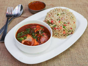 Fried Rice + Chilli Paneer