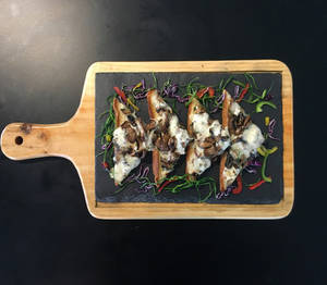 Mushroom Sauteed Open Sandwich