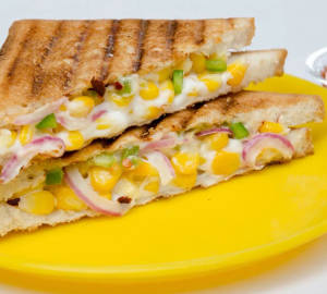 Corn Mayo Tomato Sandwich