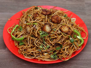Veg Manchurian Noodles