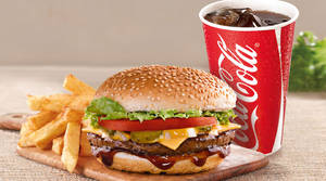 Chicken Supreme Burger + French Fries + Coke (200 Ml)
