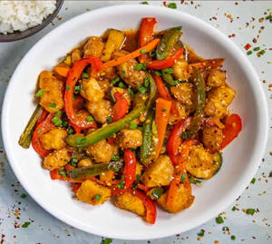 Smoked Chicken Fry With Capsicum & Onion