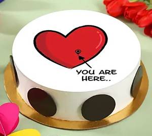 Valentine's Day Love Photo Cake