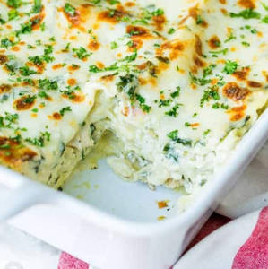 Spinach Corn Cottage Cheese Lasagna