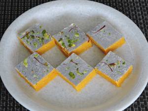 Kesar Kaju Katli 