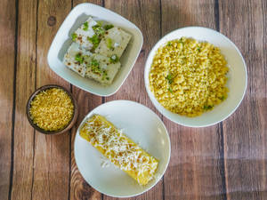Roll Locho (120 gm) , Vagharela Iddra (150 gm) and Khamni (150 gm) with Sev