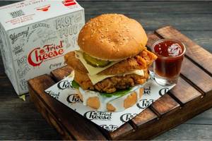 Supreme Double Crispy Fried Chicken Burger with Double Cheese Slice
