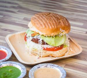 Cheese Aloo Tikki Burger