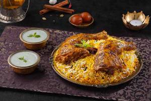 Raan-E-Murgh Biryani (Chicken Whole Leg Biryani) (Serves 2)