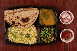 Matar Paneer - Dal Fry Thali