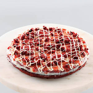 Berry Red Velvet Waffle Cake (Single Layer)
