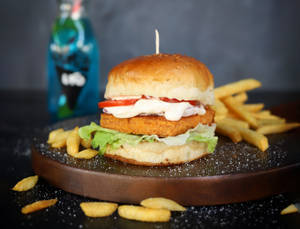 Jumbo Veg Burger (Served with Ketchup)