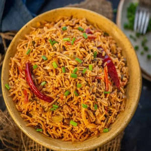 Mushroom Schezwan Fried Rice