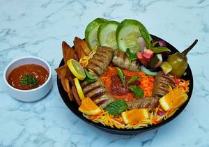 Kefte Kebab Lamb Rice Bowl