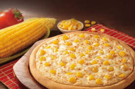 Golden corn pizza
