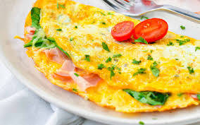 Cheese Omelette With Salad Toppings