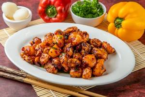 Water Chestnut & Mushroom In Tobanjan And Fragrant Chilli