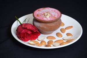 Gulab Badam Matka Kulfi