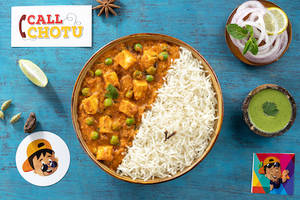 Mattar Paneer aur Chawal