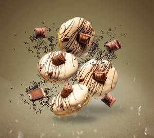 White Choco Filled Doughnut
