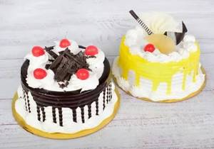 Pineapple Cake + Black Forest Cake