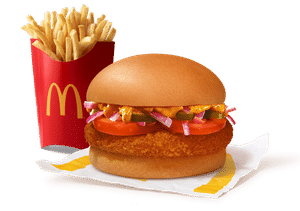 Mexican McAloo Tikki Burger + Fries (L)