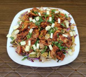 Grilled mushroom cheese salad