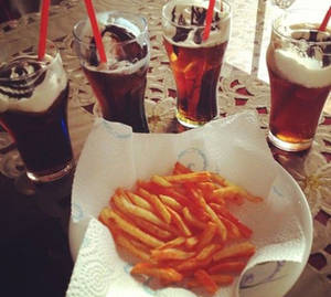 Cheesy Fries + Soft Drink