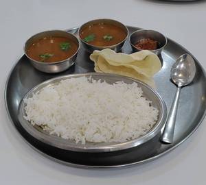 Rasam Rice with Papad