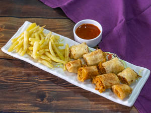 Spring Roll + French Fries + Veg Manchurian