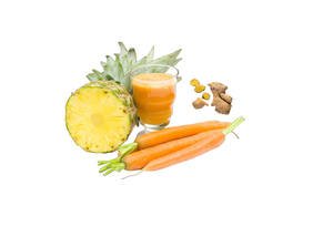 Ginger + Pinapple + Carrot Juice