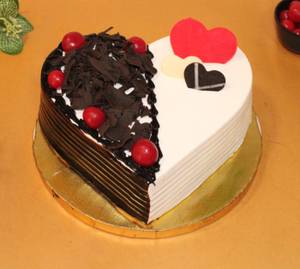 Black forest heart cake 